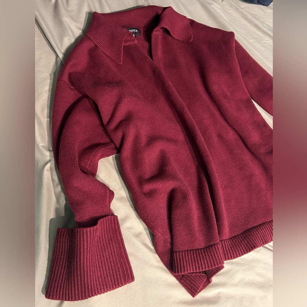 Oversized Dark Red Sweater from Francesca's
